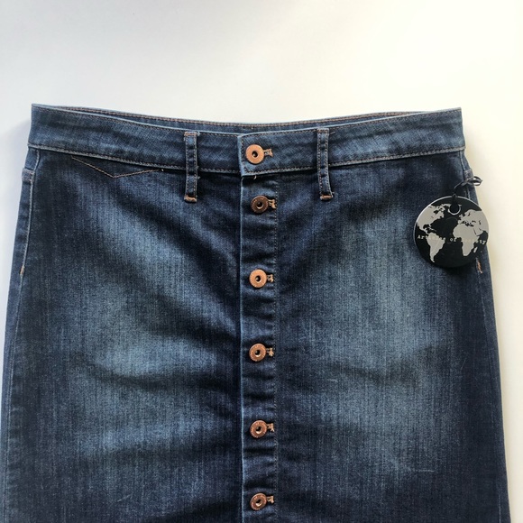 NWT Articles of Society Sally Denim Button Skirt - Picture 3 of 9
